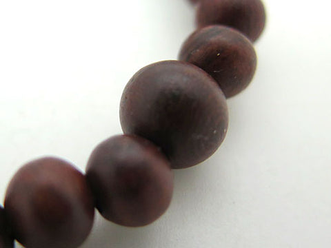 Rosewood (Shitan) Bracelet, 6mm Beads, Matching Set