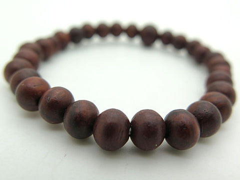 Rosewood (Shitan) Bracelet, 6mm Beads, Matching Set