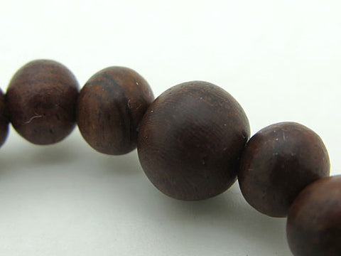 Rosewood (Shitan) Bracelet, 6mm Beads, Matching Set