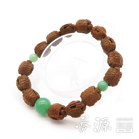 Turtle-Carved Bracelet, Aventurine Style