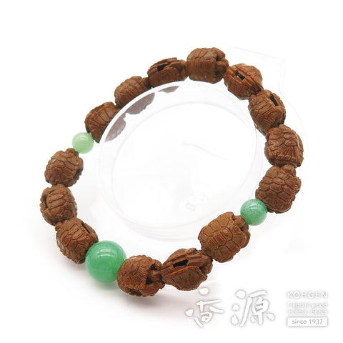 Turtle-Carved Bracelet, Aventurine Style