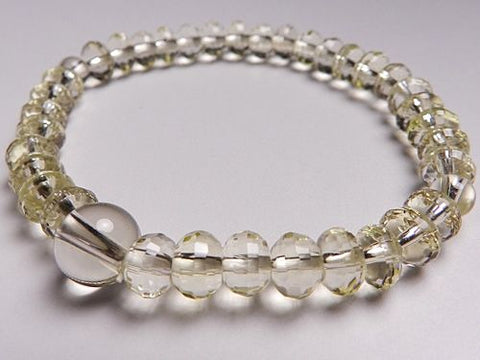 Green Topaz Faceted Mandarin-Cut Bracelet 633y002000000 - bead detail