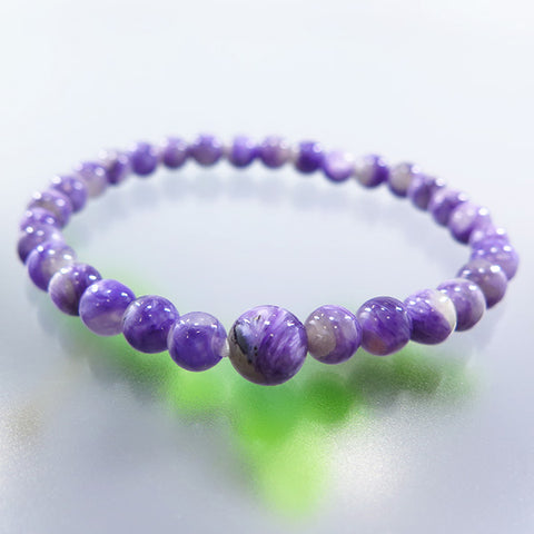 Charoite 6mm bead bracelet, matching set, limited edition