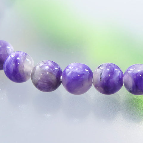 Charoite 6mm bead bracelet, matching set, limited edition