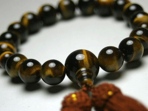 Children's prayer beads, tiger's eye, matching set, for boys
