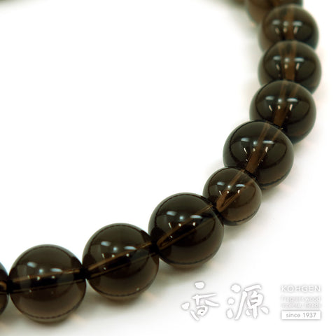 Men's prayer beads, brown crystal, 22 beads