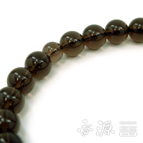 Men's prayer beads, brown crystal, 22 beads