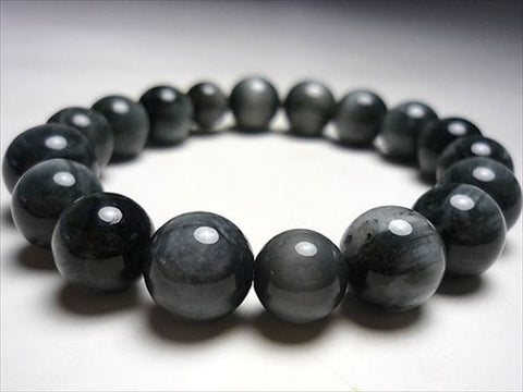 Grey tiger eye 12mm bracelet, matching set