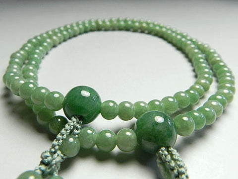 Women's Finest Burmese Jade Prayer Beads, Double-Wrap