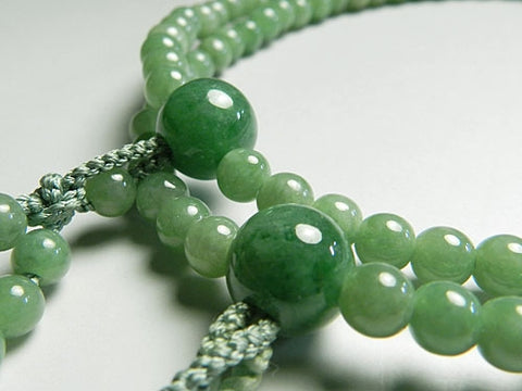 Women's Finest Burmese Jade Prayer Beads, Double-Wrap