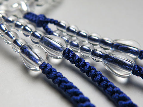 Women's Prayer Beads, Crystal, Shingon Sect, Matching Set