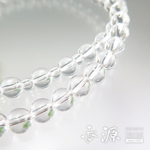 Women's Prayer Beads, Crystal, Jodo Sect, Matching Set