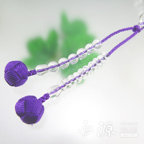 Women's Prayer Beads, Crystal, Jodo Sect, Matching Set
