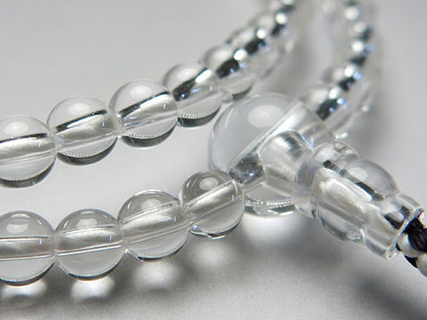 Women's Prayer Beads, Crystal, Rinzai Sect, Matching Set