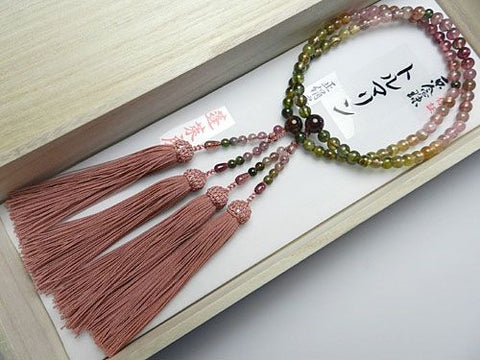 Women's Finest Rainbow Tourmaline Prayer Beads, 6mm Bead, Double-Wrap