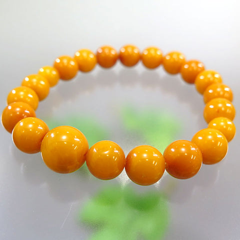 Aged Amber 10mm Bead Bracelet Matching Set 640103000000a - worn on wrist