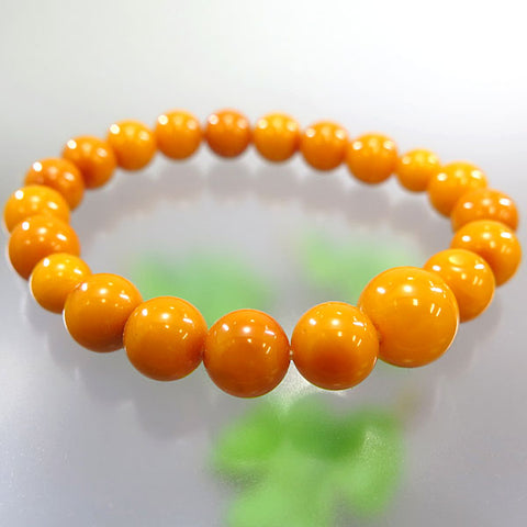 Aged Amber 10mm Bead Bracelet Matching Set 640103000000a - close-up