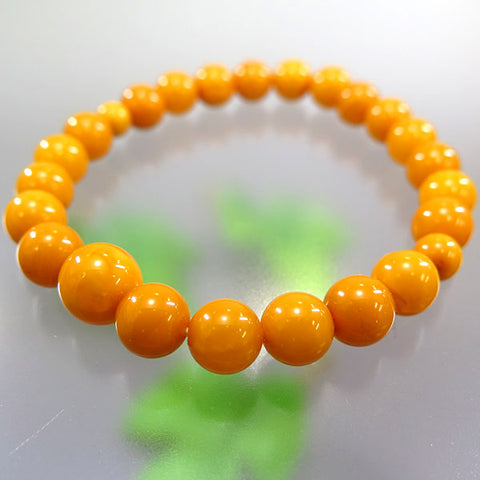 Aged Amber 8mm Bead Bracelet Matching Set 640104000000b - worn on wrist