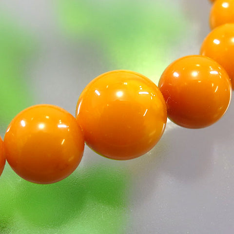 Aged Amber 8mm Bead Bracelet Matching Set 640104000000b - close-up 2