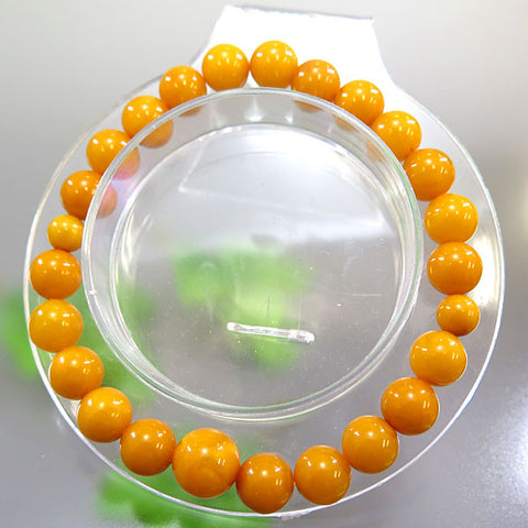 Aged Amber 8mm Bead Bracelet Matching Set 640104000000b - full view
