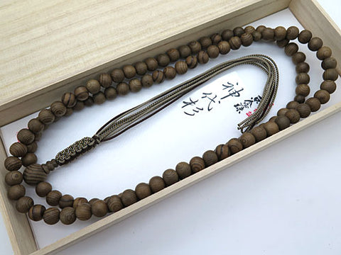 Men's prayer beads, jindai cedar