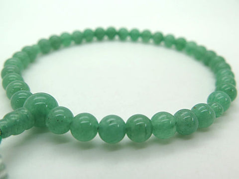 Women's Indian Jade Prayer Beads, 8mm Bead, Wrapped Tassel