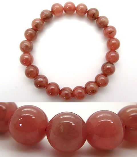 Inca Rose 9mm bead bracelet, straight, limited edition