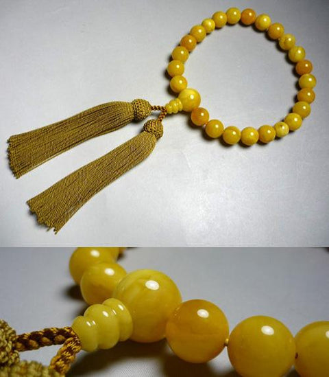 Men's Prayer Beads, Milky Amber, Limited Edition