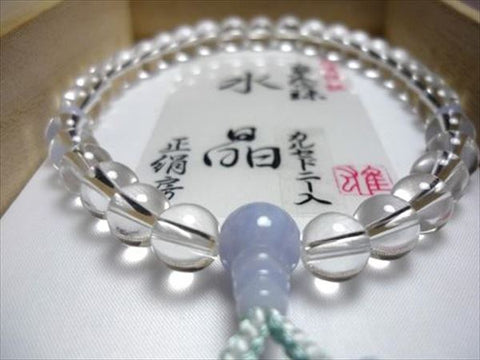 Women's Prayer Beads, Crystal, Round Beads, Chalcedony Finish