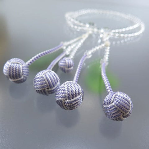 Women's Prayer Beads, Crystal, Nichiren Sect, Two-Tone Tassel
