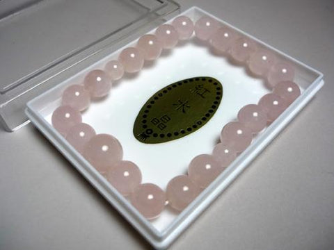 Rose Quartz Bracelet, 8mm Round Beads, Uniform Finish