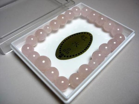 Rose Quartz Bracelet, 8mm Round Beads, Uniform Finish