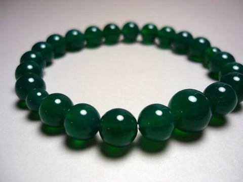 Green Agate 8mm round bead bracelet