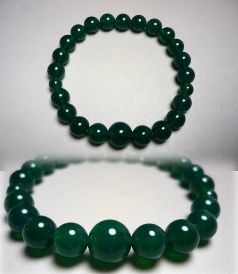 Green Agate 8mm round bead bracelet