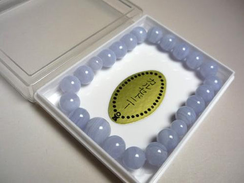 Chalcedony 8mm round bead bracelet