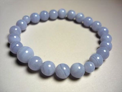 Chalcedony 8mm round bead bracelet