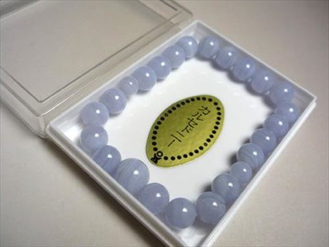 Chalcedony 8mm round bead bracelet