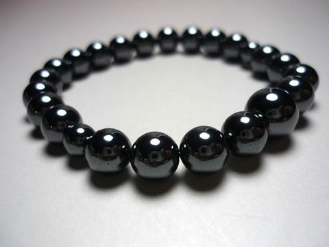 Hematite round bead bracelet 8mm