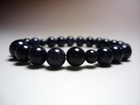 Purple Goldstone Bracelet, 8mm Round Beads