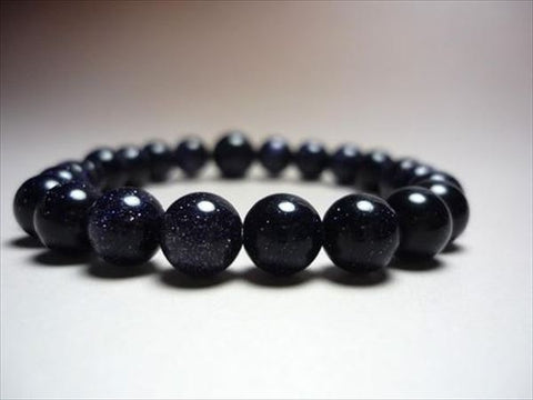 Purple Goldstone Bracelet, 8mm Round Beads