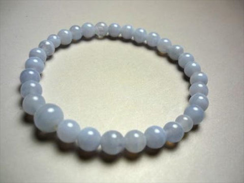 Chalcedony 6mm round bead bracelet