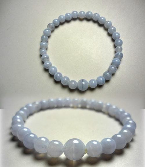 Chalcedony 6mm round bead bracelet