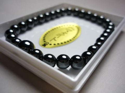 Hematite round bead bracelet 6mm