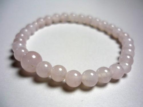 Pink Quartz Bracelet, 6mm Round Beads