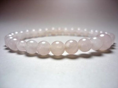 Pink Quartz Bracelet, 6mm Round Beads