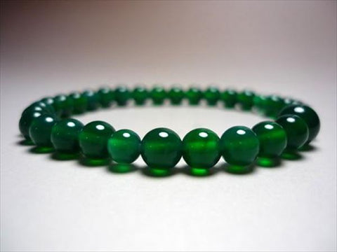 Green Agate 6mm round bead bracelet