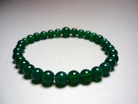 Green Agate 6mm round bead bracelet