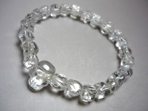 Crystal skeleton (skull carving) bracelet