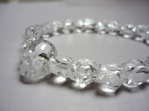 Crystal skeleton (skull carving) bracelet