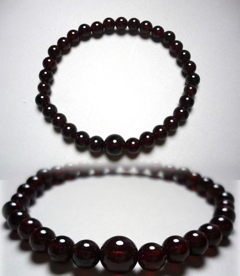 Garnet round bead bracelet, limited edition